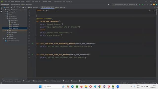 Creating fixture inside conftest.py file (PyTest - Part 19) смотреть онлайн
