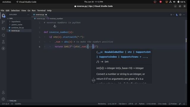 Reverse Number in Python смотреть онлайн