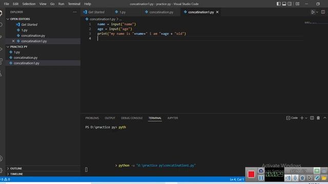 How to concatenate two string in python смотреть онлайн