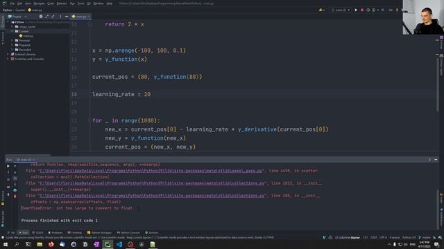 Gradient Descent From Scratch in Python - Visual Explanation смотреть онлайн