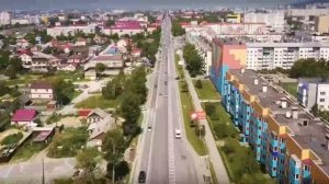 Южно-Сахалинск с высоты птичьего  полета. Сахалин. Родина. Россия