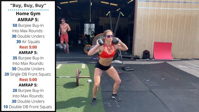 "Buy, Buy, Buy" Interval WOD | Rowing + Double Unders + Front Squats | CrossFit 4k смотреть онлайн