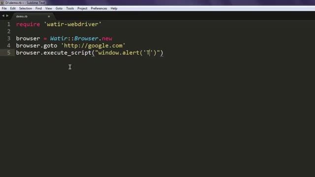 Execute JavaScript in Watir WebDriver смотреть онлайн
