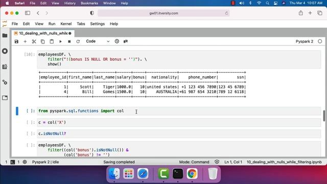 Apache Spark Python - Basic Transformations - Dealing with Nulls while Filtering смотреть онлайн
