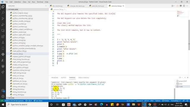 Python List Remove Items In Python #109 #lingarajtechhub смотреть онлайн