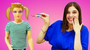 Видео игры для девочек - Макияж для Кена! - Играем вместе в куклы Барби