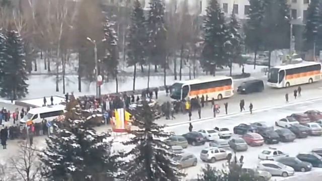 Олимпийский огонь, Челябинск, Театральная площадь смотреть онлайн