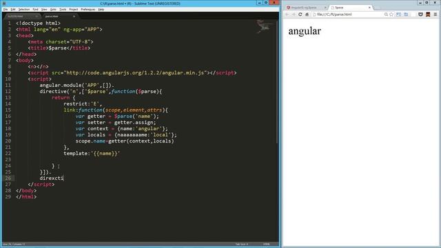 AngularJS: using the $parse service смотреть онлайн