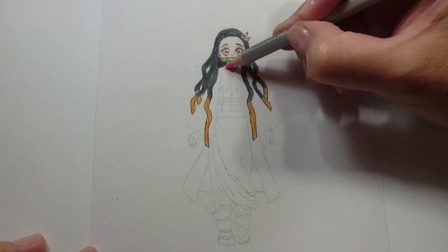 Как нарисовать Незуко Камадо. How to draw Nezuko. Demon Slayer (Kimetsu no Yaiba) смотреть онлайн