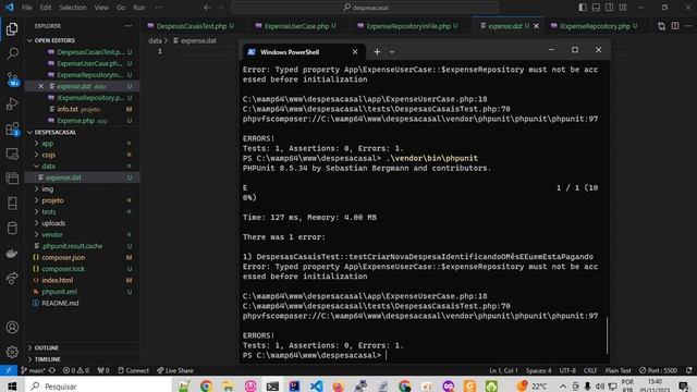 Despesa do Casal , com php TDD,HTML , Css e Banco de Dados Teste Case parte 2 смотреть онлайн