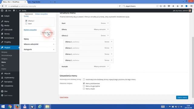 WordPress tworzenie mega-menu w szablonie Divi смотреть онлайн