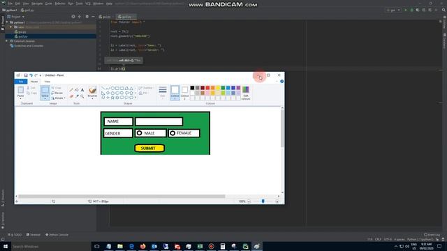Python Tkinter take input and display in console screen Part 1 смотреть онлайн