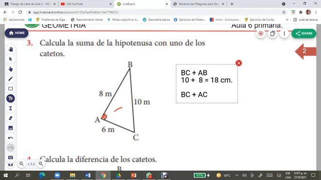 Aula 6 GEOMETRÁ TEOREMA DE PITÁGORAS 27 set смотреть онлайн