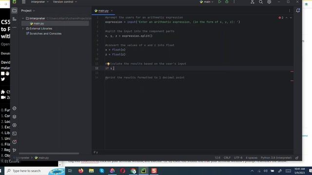 CS50’s Introduction to Programming with Python Problem Set 1 - Math Interpreter смотреть онлайн
