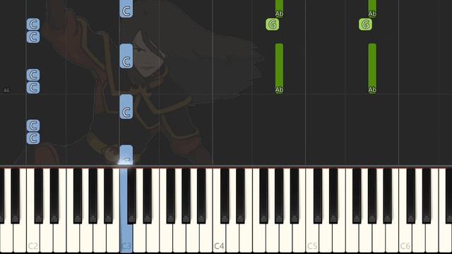 Akatsuki Theme - EASY Piano Tutorial смотреть онлайн