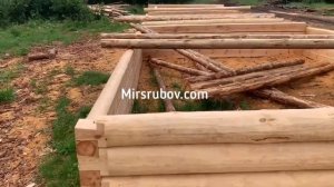 Готовые срубы бань 3х4м и 5х7м. Мир срубов.