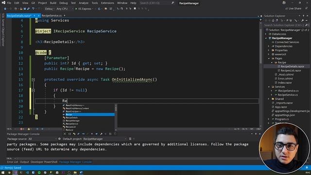 Retrieve data using EF Core - Blazor Tutorial in Visual Studio 2019 | RecipeManager Part 4 смотреть онлайн