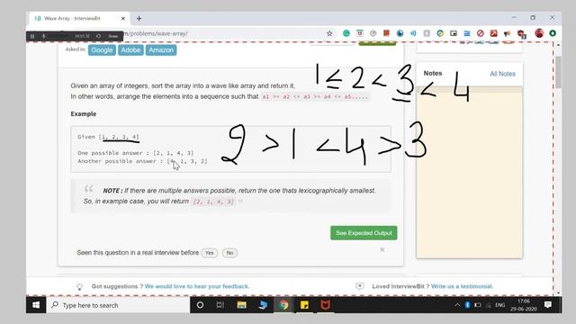 2.15 WAVE ARRAY(Arrays)-Interviewbit #arrays#programming смотреть онлайн