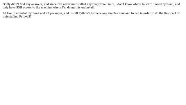 Unix & Linux: How do I uninstall Python 2 from Ubuntu? смотреть онлайн