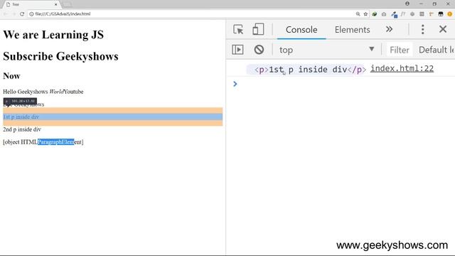 getElementsByTagName Method with Loop in JavaScript (Hindi) смотреть онлайн
