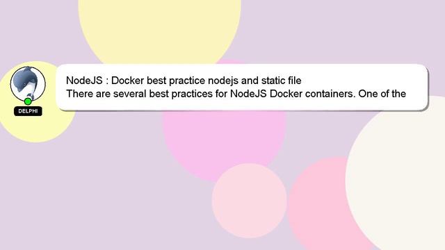 NodeJS : Docker best practice nodejs and static file смотреть онлайн