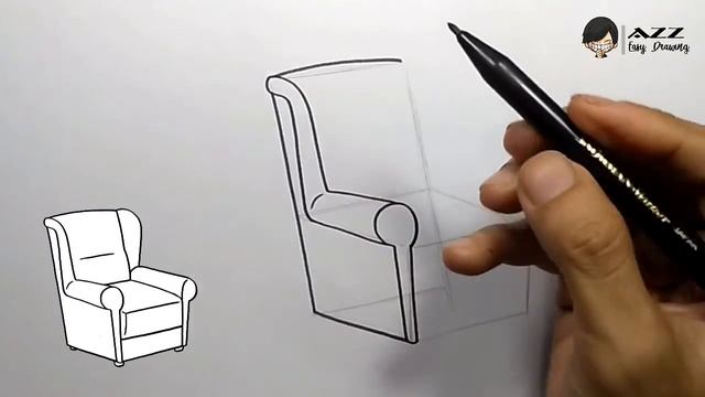 How to draw a Sofa step by step смотреть онлайн
