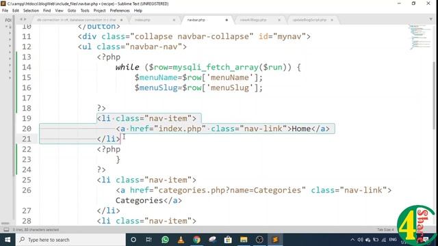 23 - Dynamic Navigation Bar using PHP | Dynamic website development PHP & SQL tutorials 2020 смотреть онлайн