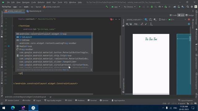 [Telugu] Part 2 Layout Design | Create Tic Tac Toe Game in Kotlin using Android Studio смотреть онлайн