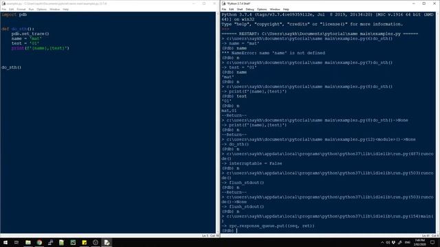 Python Debugger: pdb смотреть онлайн