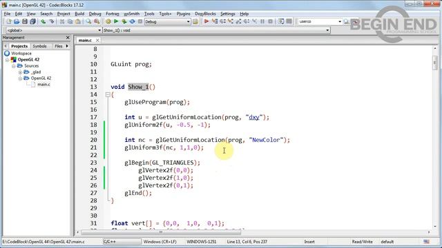 OpenGL - Урок 44 - ДЗ уроков 40, 42 и 43. GLSL, Attribute, Uniform, Текстурирование.