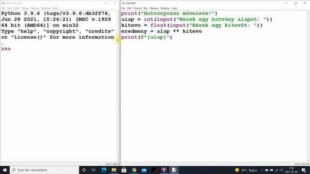 Hatvány feladat - Python formázott kiírás print(f"") смотреть онлайн
