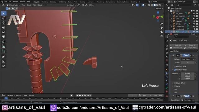 Array along a curve without the object deforming in Blender смотреть онлайн