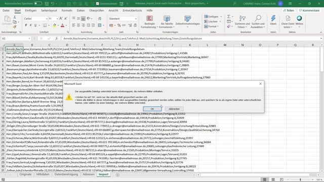 Adressimport von Excel nach Microsoft Outlook Teil 1 - carinko.com смотреть онлайн