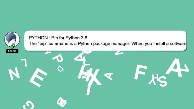 PYTHON : Pip for Python 3.8 смотреть онлайн