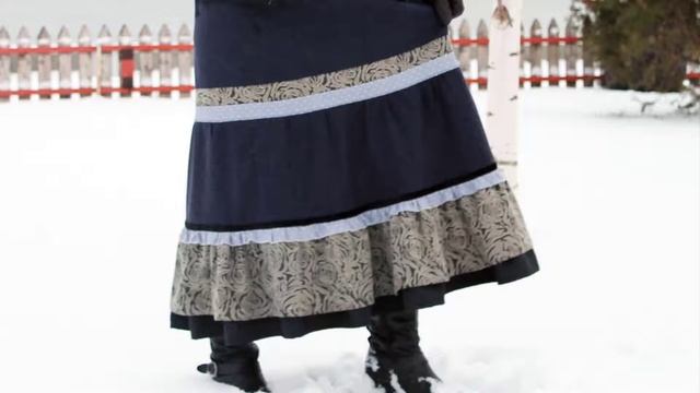 Юбка ручной работы "Зимняя вьюга" смотреть онлайн