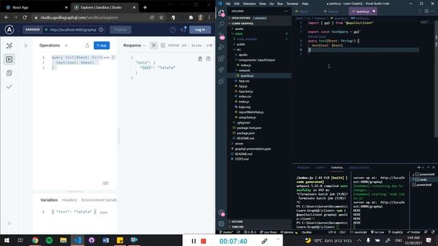 How to connect GraphQL server to React client with ApolloClient איך לחבר שרת גראף קיואל לריאקט смотреть онлайн