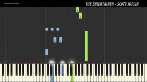 The Entertainer - Scott Joplin (Easy) (Лёгкий вариант) (Видеоурок для фортепиано) (piano cover)