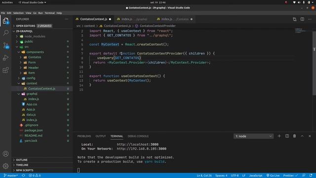 Curso COMPLETO de GraphQL #29: part=#3 Adicionando ContextAPI | ReactJS смотреть онлайн