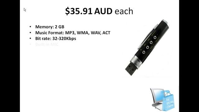 $35.91 AU MP3 Gadget Pen + Spy Device - 2GB Flash Disk Design -Black 1ST SHOPPING CHANNEL смотреть онлайн
