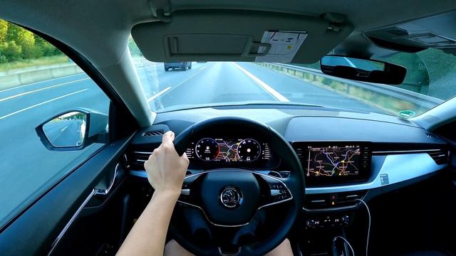 Skoda Scala 1.5 TSI DSG 150PS TOP SPEED 240Km/h POV DRIVE GERMAN AUTOBAHN смотреть онлайн