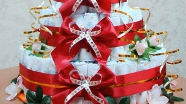 Тортики из памперсов - подарок новорожденному! смотреть онлайн