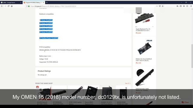 How To Repair Your OMEN: HP Omen 15 Dc0xxx Battery Replacement DIY Tutorial