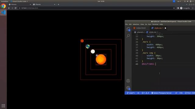 Создаём Солнечную систему на html/css смотреть онлайн