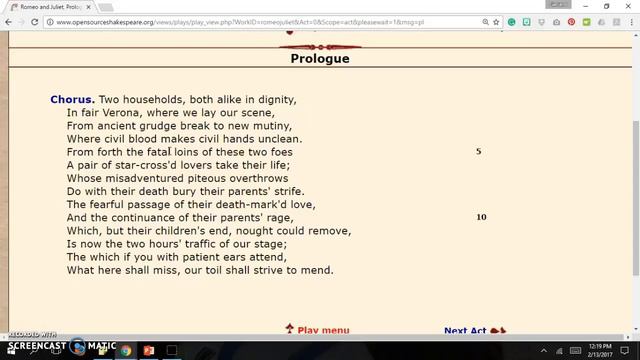 Romeo and Juliet Act 1 Prologue Guided Reading and Highlight смотреть онлайн