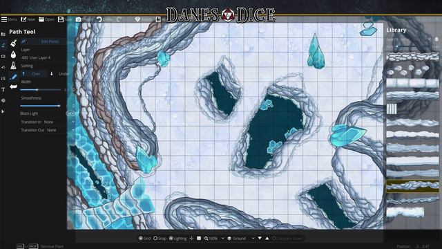 Ice Cave | TTRPG Battlemap Timelapse [DungeonDraft] смотреть онлайн