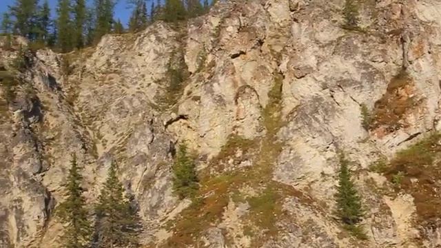 У скалы, расположенной в 2,4-2,5 км ниже переправы на правом берегу, вымыта глубокая яма. Река Лемв смотреть онлайн