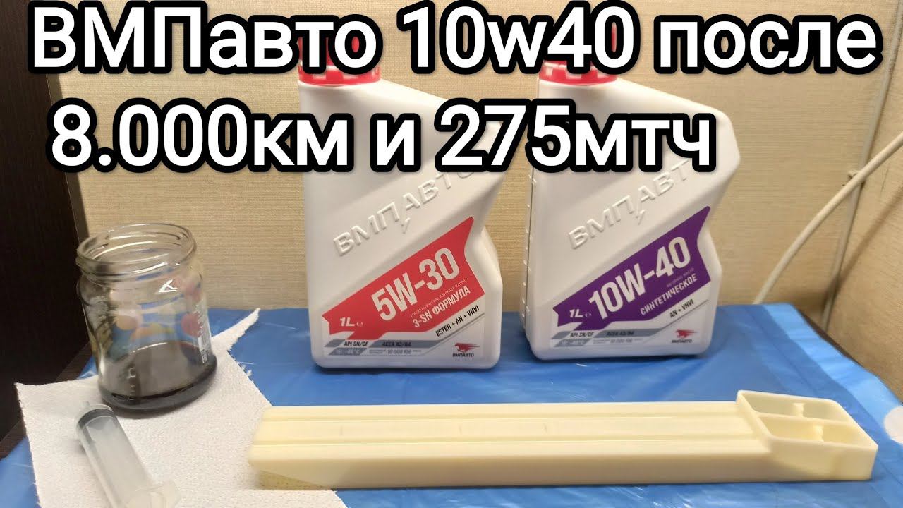 Тест отработки 10w40 ВМПавто с наработкой 8.000км и 275мтч. ДВС 11182 Лада Гранта смотреть онлайн