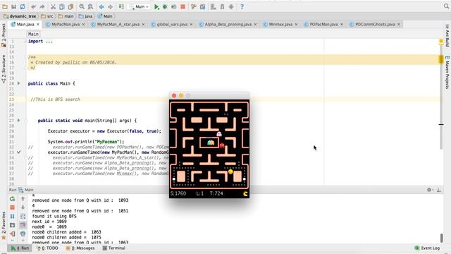 BFS Search Algorithm for Pacman game смотреть онлайн