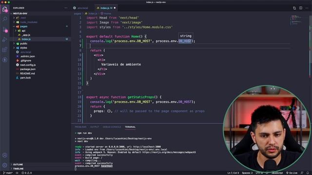 Como utilizar variáveis de ambiente com Next.js #11 смотреть онлайн