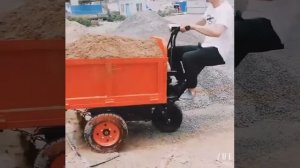 Аккумуляторная тележка самосвал, мини думпер